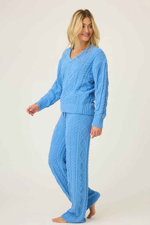 Pj Salvage Chenille Cable Knit Lounge Set